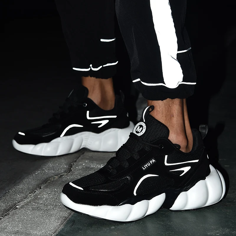 
Chaussure Sport Homme Mens Chunky Sneakers Light Weight Light Reflective High Fashion Christmas Style Hotsale for Mens Shoes 