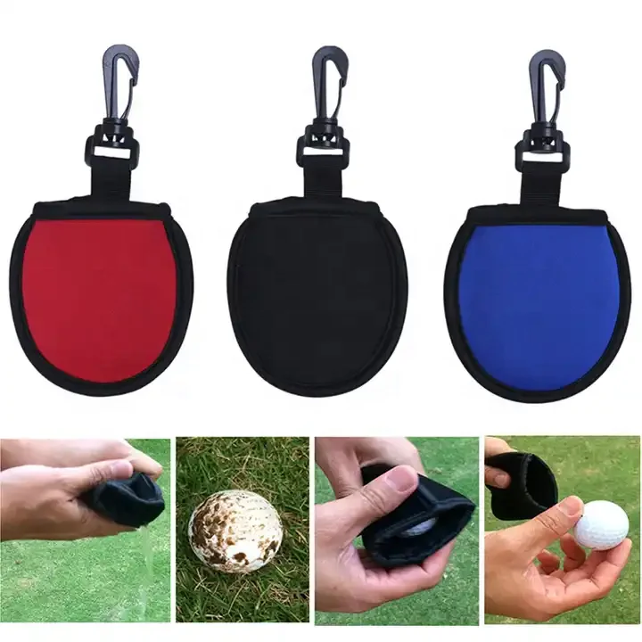 Wholesale Neoprene Golf Ball Pouch With Waterproof Golf Ball Pocket Durable Golf Ball Cleaner
