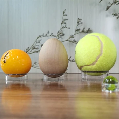 Clear Acrylic Ball Stand Display Holder Sports Ball Storage Rack for Football Basketball Volleyball and Soccer Ball