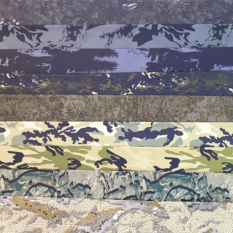 Camo pattern 0.5cm*0.5cm polycotton dark green forest jungle wholesale-rip-stop-camouflage-fabric