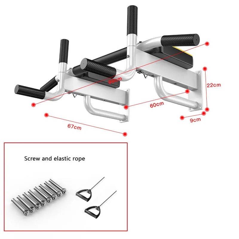 
Multi-Grip Chin Up Bar Pull Up Bar Dip Stand Power Tower Set For Home Gym Strength Training Equipment 