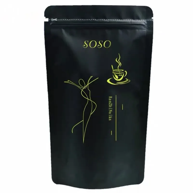 Resealable Coffee Bags With Ziplock Degassing valve Zipper Stand Up Coffee Pouches With Side Gusset And Flat Bottom