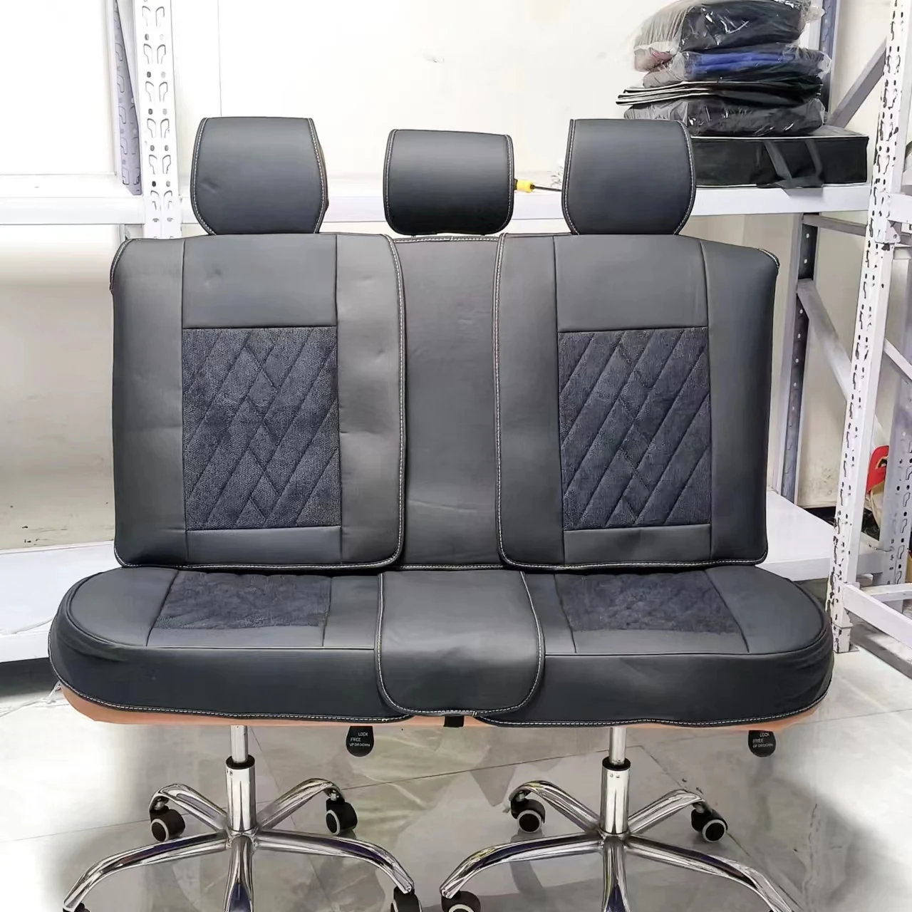 Wholesale Black White Luxury car seat covers Five-seater Nissan Eco leather seat cover car Car seat cover full set universal