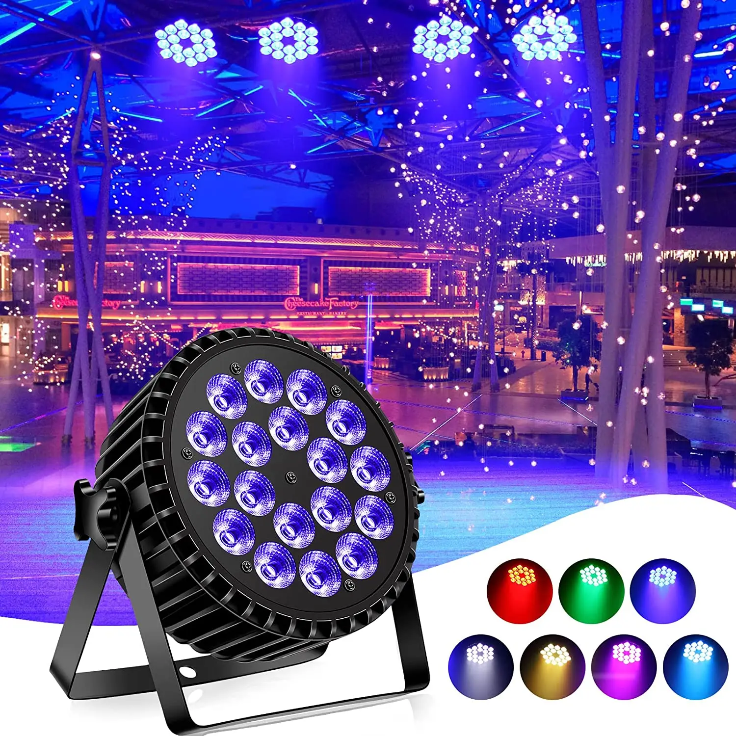 Wholesale Price Colorful 18*15w RGBWAUV Led Flat Par Light Professional Stage Equipment Stage Lights