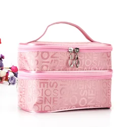 Fashion design ladies makeup bag travel hanging toiletry tmaterial cosmetic bag