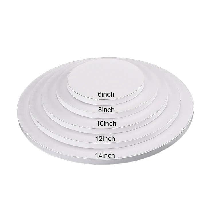 Wholesale Round Square 12mm Thick Cake Pad White Gold Pink Silver Black Cake Board Plain Cake Drum