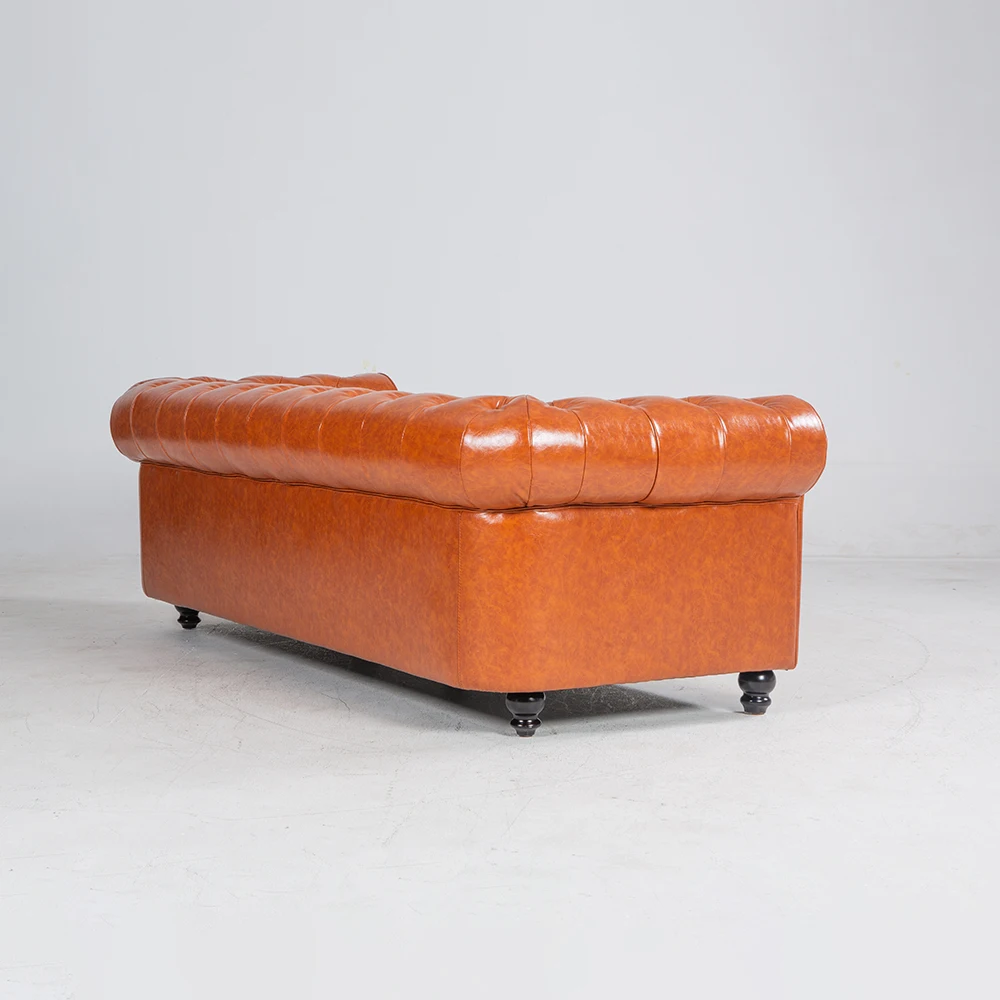 usa classic style brown synthetic leather luxury royal design couches modern sofa