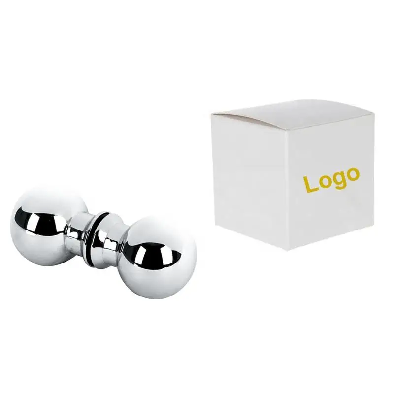 High Quality Easy to Install Handle Knob in Lifetime Brass Satin-Chrome White Gold Plated for Shower Bath Cabin Sliding Door