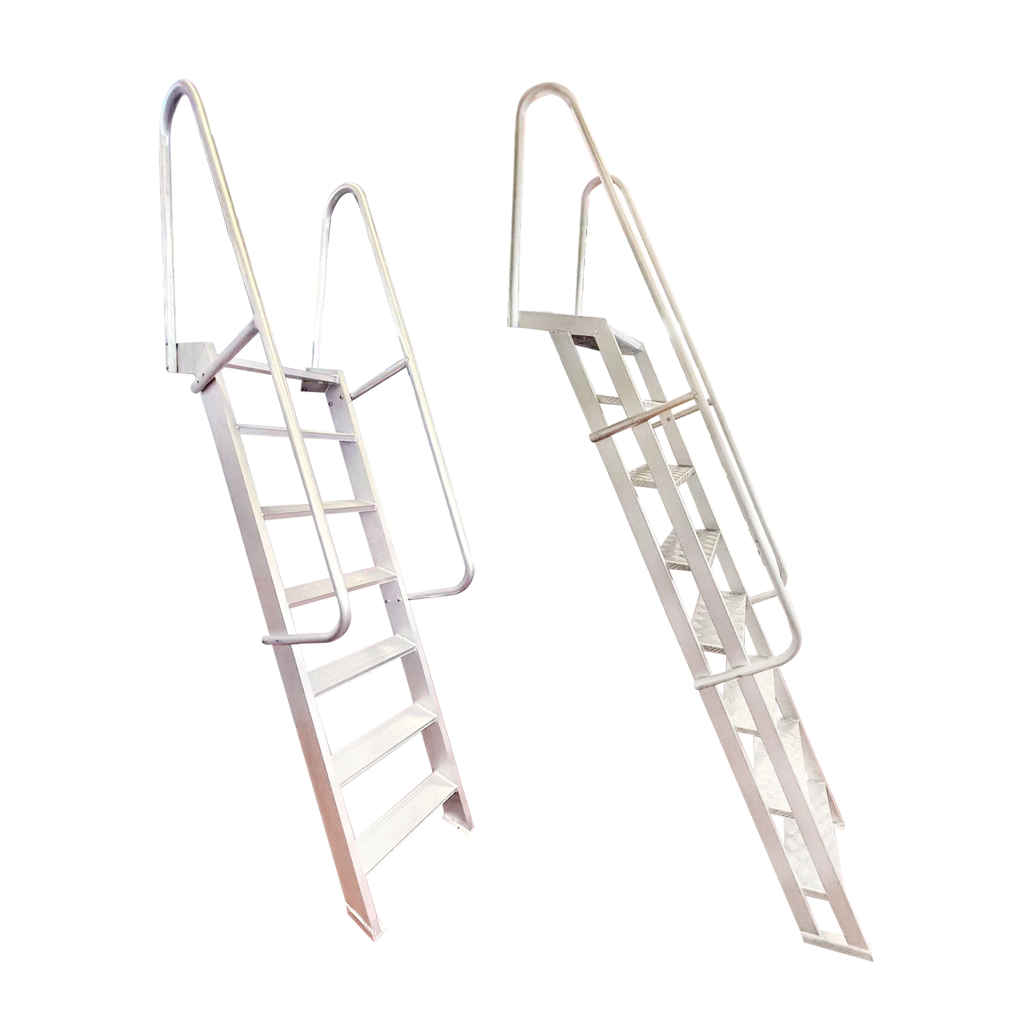 Industrial Storage Climbing Ladder with Armrests Outdoor Use Step Platform for Warehouse & Warehouse Storage
