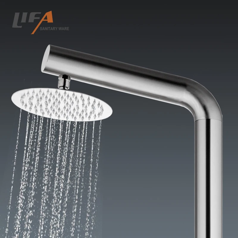 New design luxury  stainless steel outdoor swimming pool shower panel column for beach and garden
