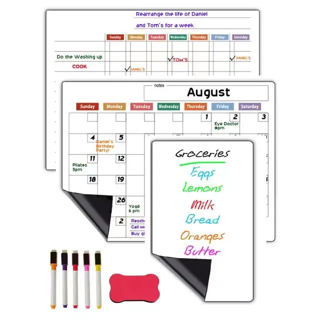 Super good quality magnetic dry erase whiteboard calendar magnet calendar fridge magnets