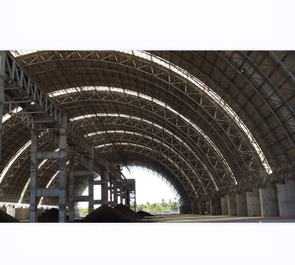 Light Weight Large Span Space Frame High Steel Truss Roof of Dry Coal Shed Storage
