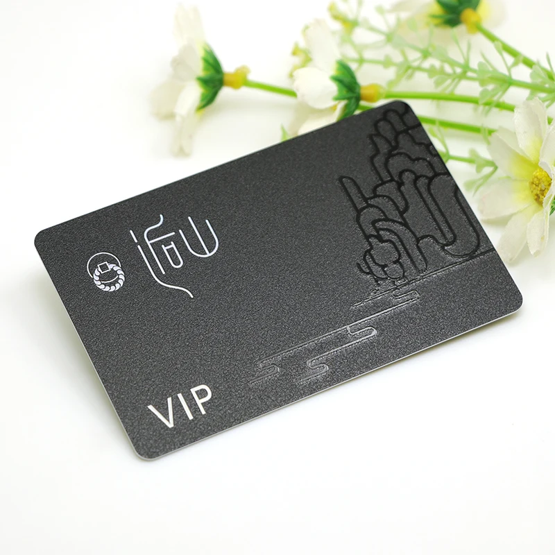 Hot Stamping Gold Laser UV Frosted Black PVC VIP Membership Card Offset Printing Magnetic Cards