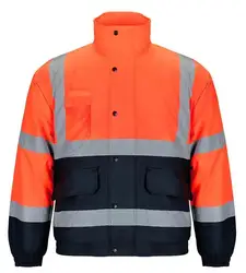 Мужская водонепроницаемая оксфордская куртка, двухцветная водонепроницаемая куртка-бомбер высокого качества, класс 3, зима Safeti