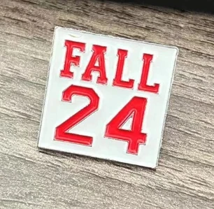 Latest Brooch Designs Cloth Decoration 1 Inch Size Sorority SPR22 Broach Square SPR 22 Pin Spring 22 Brooch