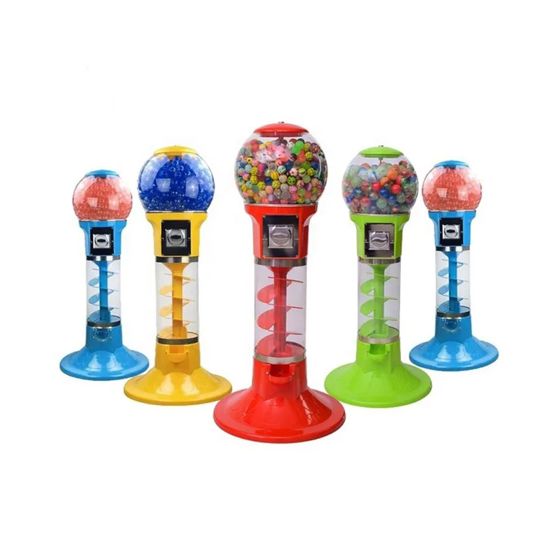New new prize game coin gumball bouncing machine candy dispenser bounce ball sprial gum capsule vending machines