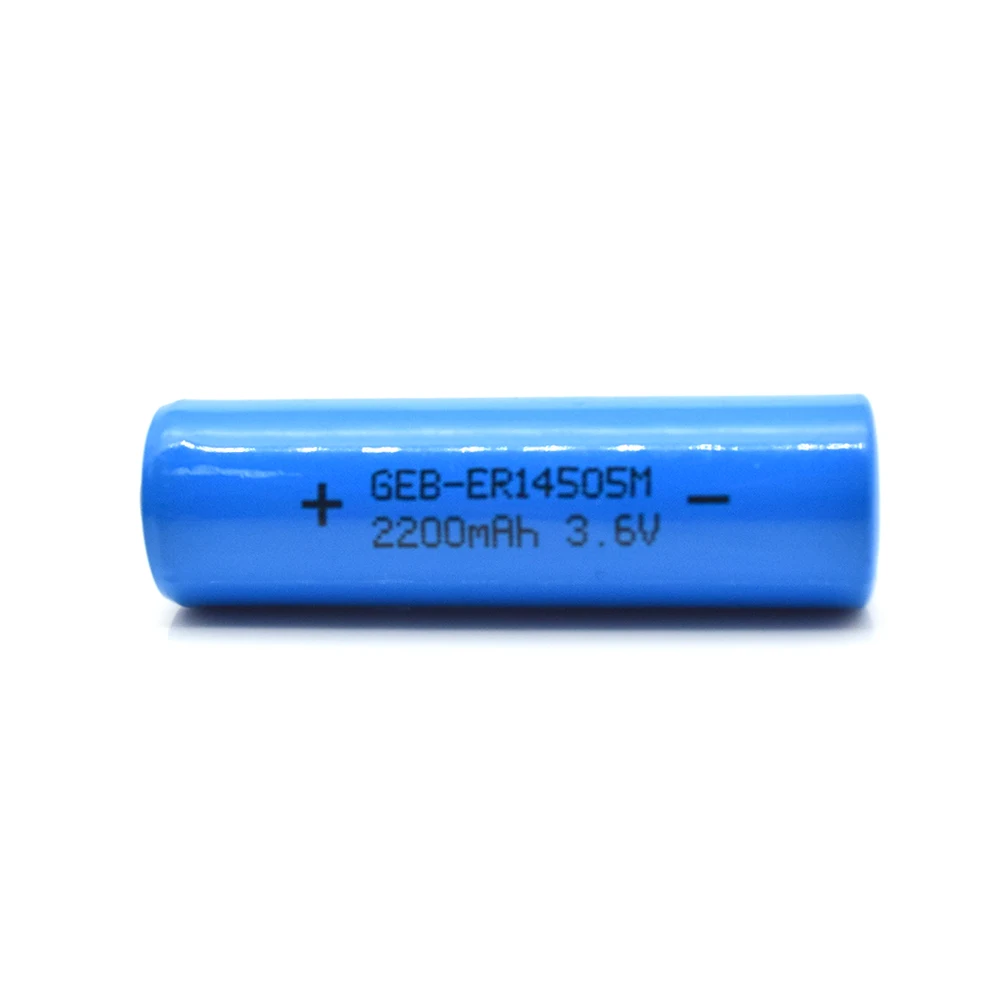 ER14505M 2200mAh 3.6v AA size Li-ion Lithium cylindrica Disposable non-rechargeable Li-SOCI2 Battery