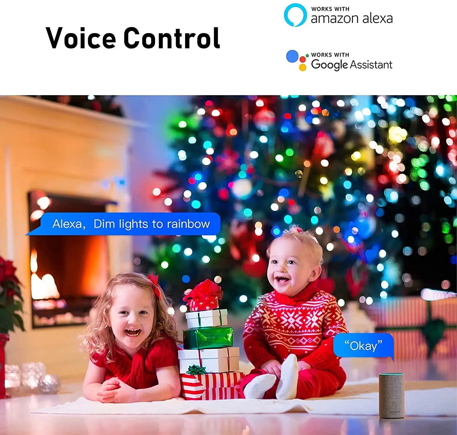 Smart USB Powered LED Fairy Light Christmas Outdoor String Lights Tuya APP Control wifi Smart Christmas Tree Lights