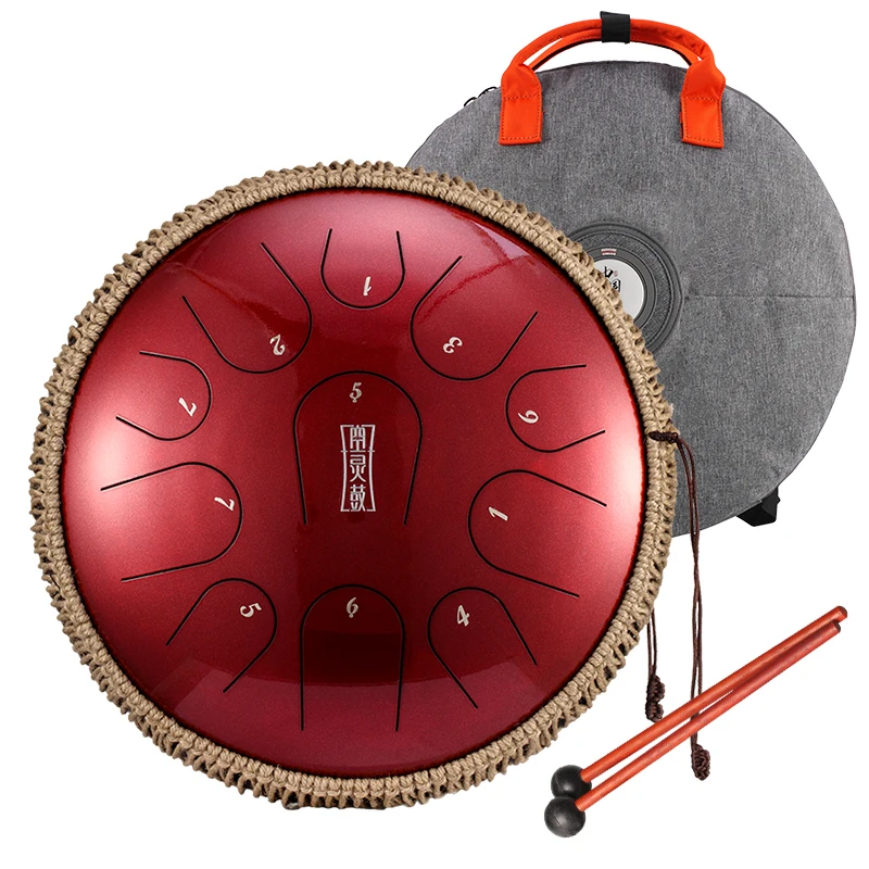 Hluru  steel tongue drum 15 note 11 notes with drum music book