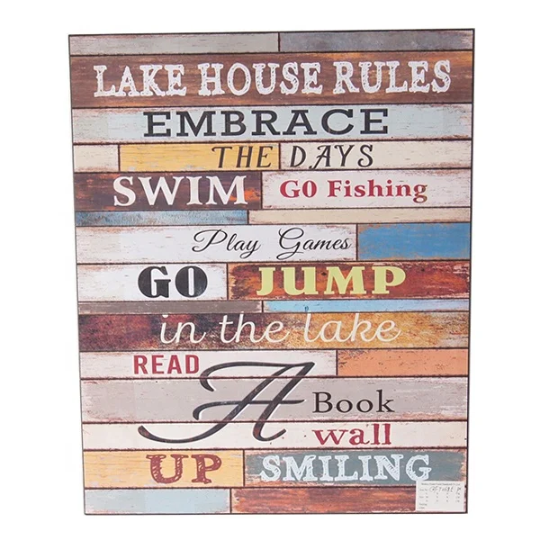 Wholesale Handmade Home Decor Ornament Custom Available Words Writings Wall Hanging Wood Signs
