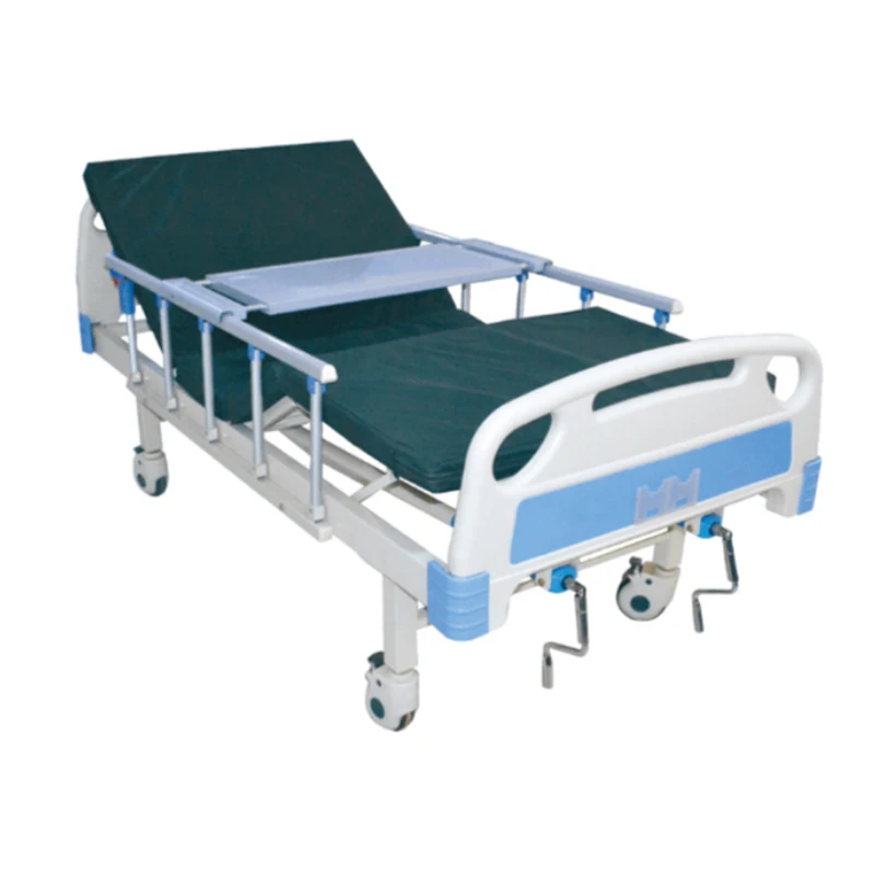 Manufacturers Wholesale Cheap Manual Medical Bed 2 Crank Two Function Treatment Bed Hospital Nursing Bed