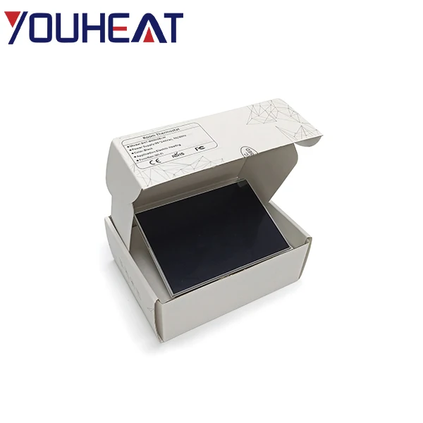 Black wifi touch screen thermostat smart electric heating temperature control