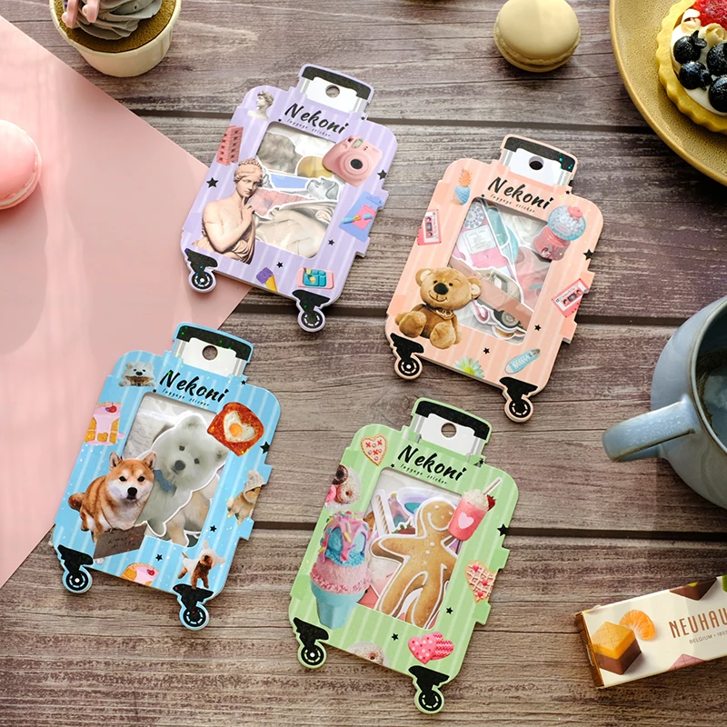 Nekoni Waterproof Sticker Flakes Laptop Decorative Decals Self Adhesive Decals for Stickers Pack Animal Luggage Decals