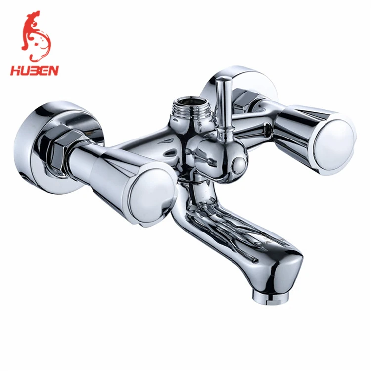 Wall Mounted Middle East Design Two Way Brass Bath Shower Mixer Set Taps Water Faucets with Cold and Hot Water