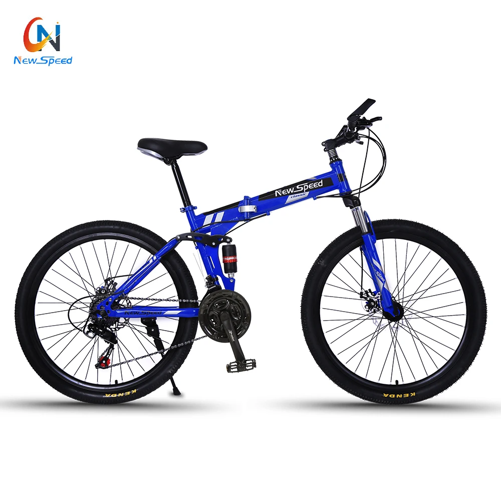 china wholesale market one-wheel folding mountain bike/lightweight hi-ten folding bike mountain/custom 21 gear mtb bike for sale