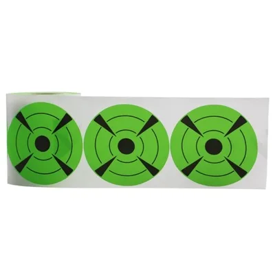 Green Target Pasters 3 Inch Round Adhesive Paper Shooting Targets Dots Fluorescent