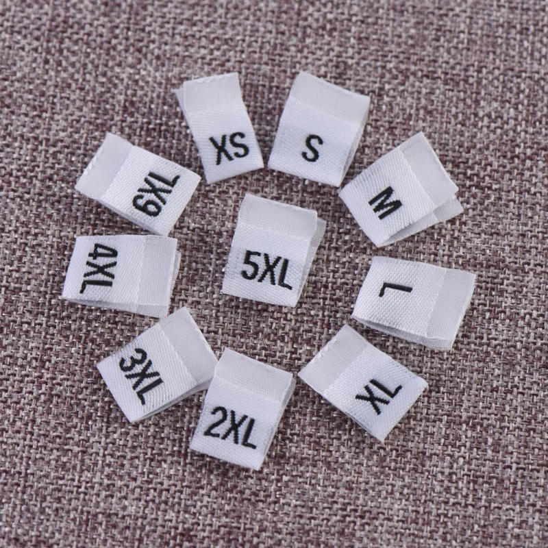 cheap standard stock size centerfold woven labels