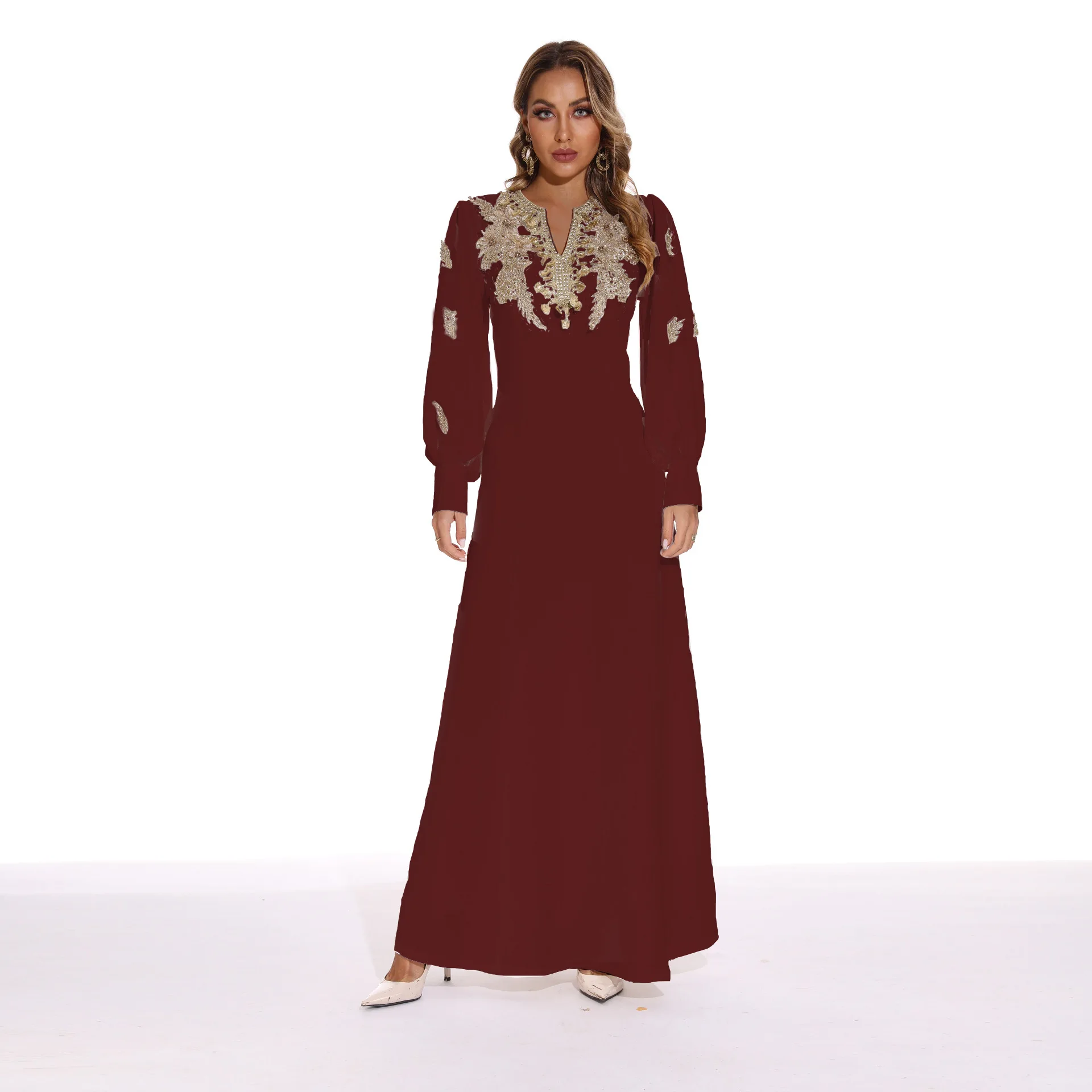 Hot Selling Two-Piece Middle East Islamic Clothing Turkey  Long Slender Dress OEM Service deira dubai abaya