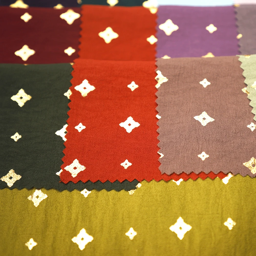 100% Microfiber Polyester Fabric 180D*180D Star pattern CEY Woven Fabric For Garment