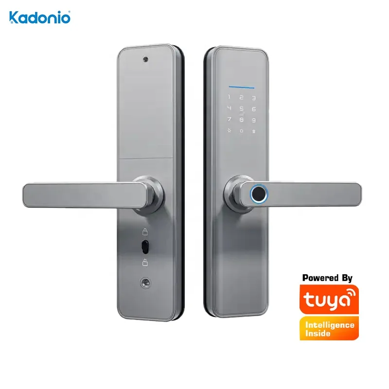 Kadonio Factory Wholesale Tuya Smart Home Fingerprint Password Electric Digital Keypad Smart Door Lock