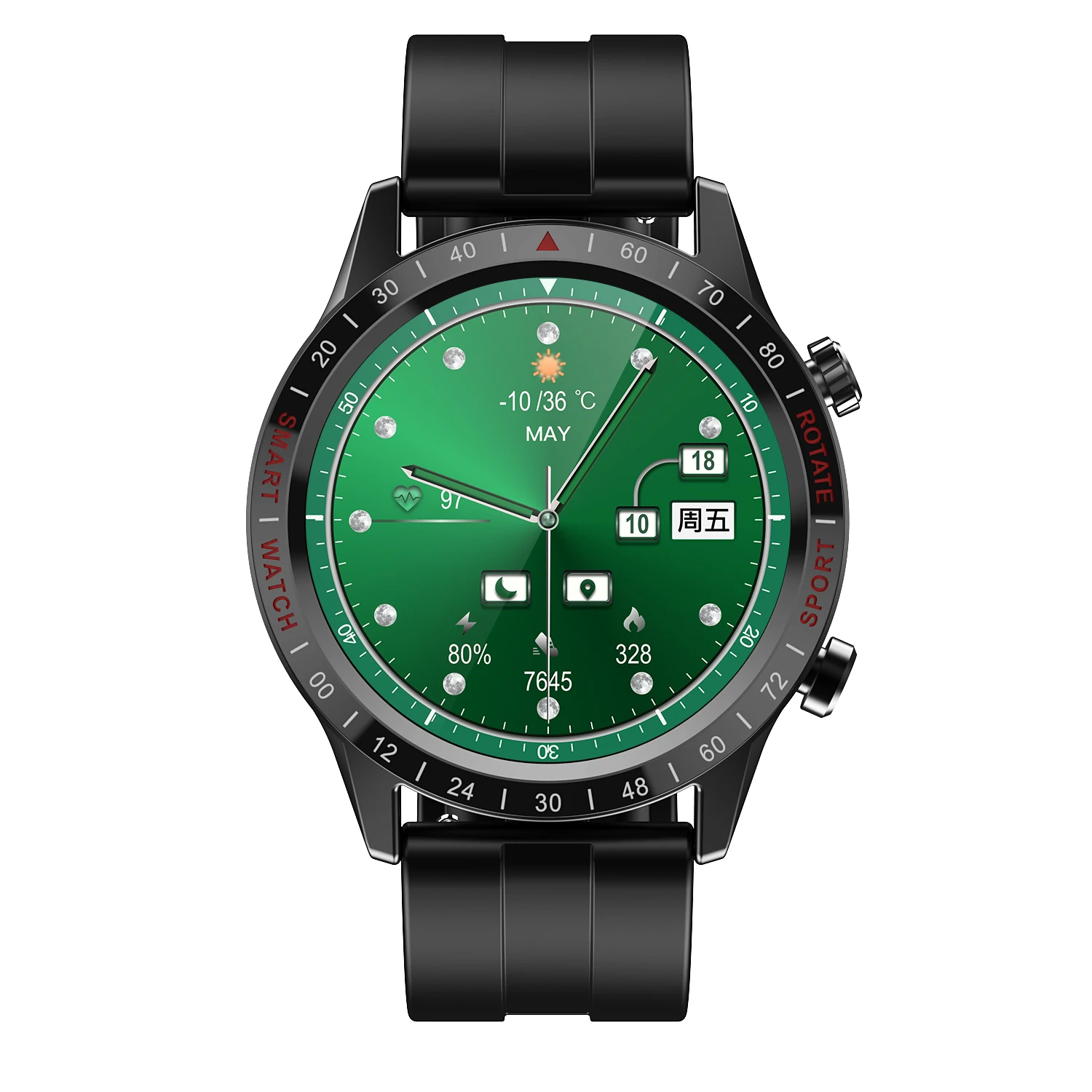 Water Proof Tactical Fit Manufacturer New Sport Fitness Stainless Steel Smart Watch