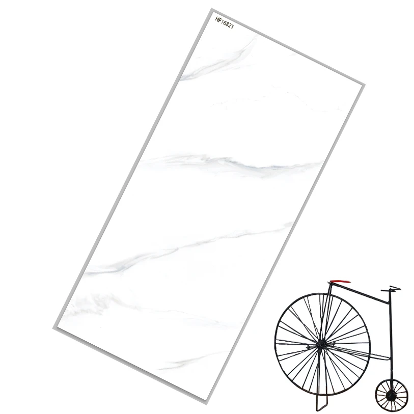 White Family Carrara Marble Look Ceramic Floor Tile in 800x1600mm