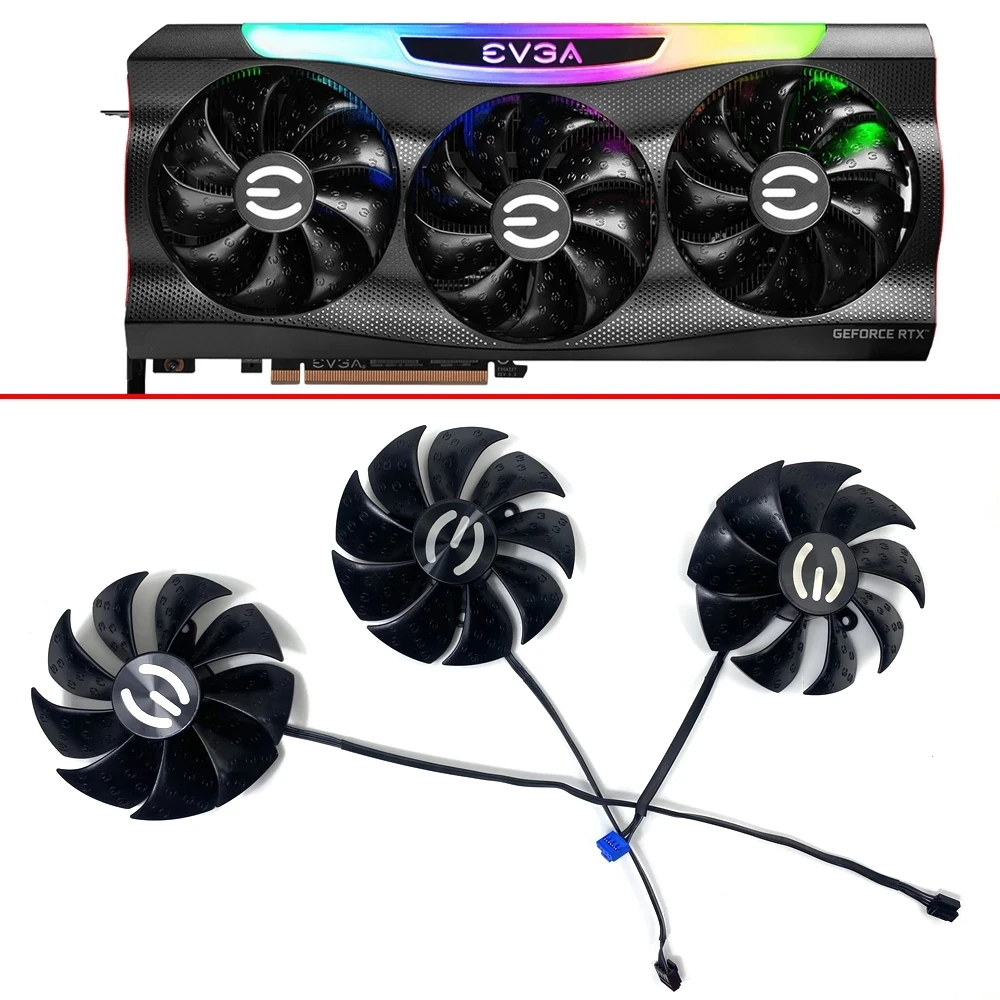 Вентилятор охлаждения для EVGA GeForce RTX3080 RTX 3080 FTW3 87 мм