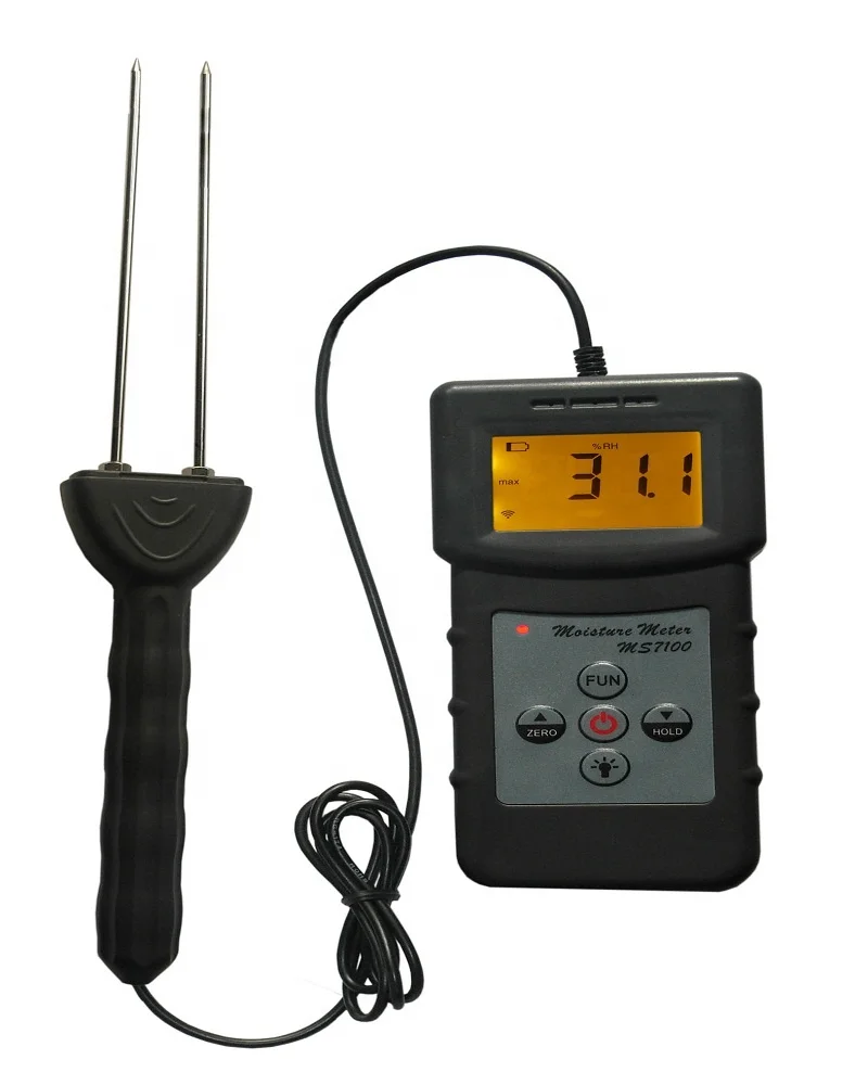 MS7100C Cotton Moisture Meter for testing cotton bales, cotton fibers, cotton seeds