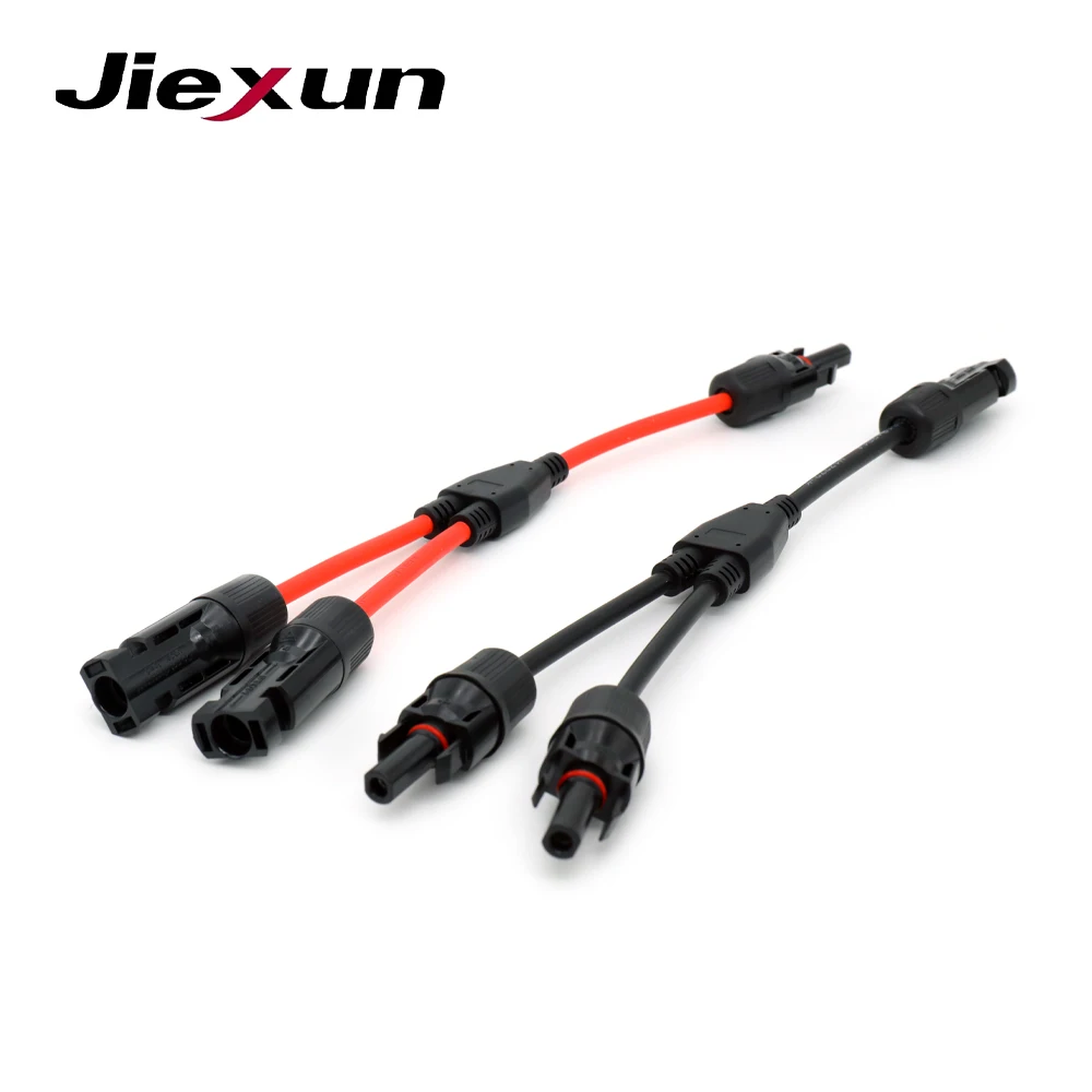 Пара солнечных удлинительных кабелей типа Y с разъемами 1000 В/30 А