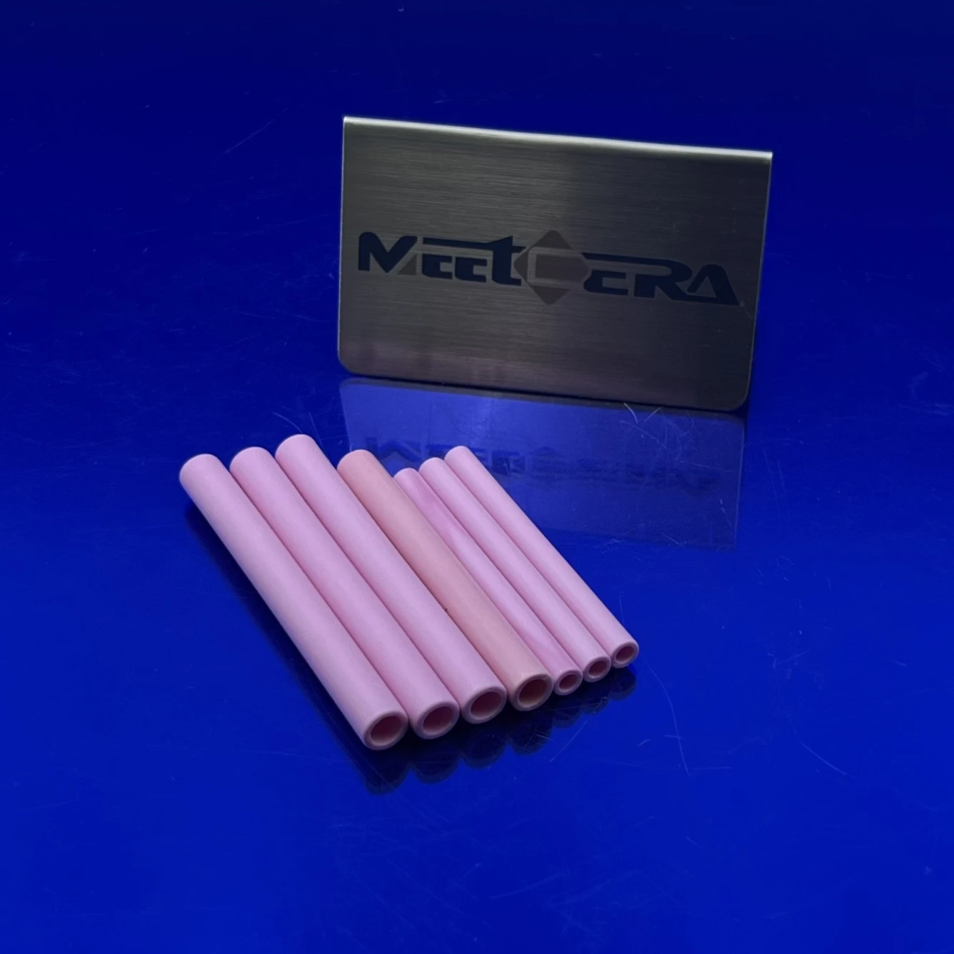 Pink custom high hardness 99% alumina ceramic tube