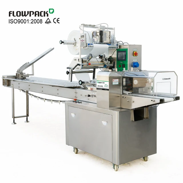 Малый хлопья бар подушки посылка горизонтальный поток машина для упаковки печенья