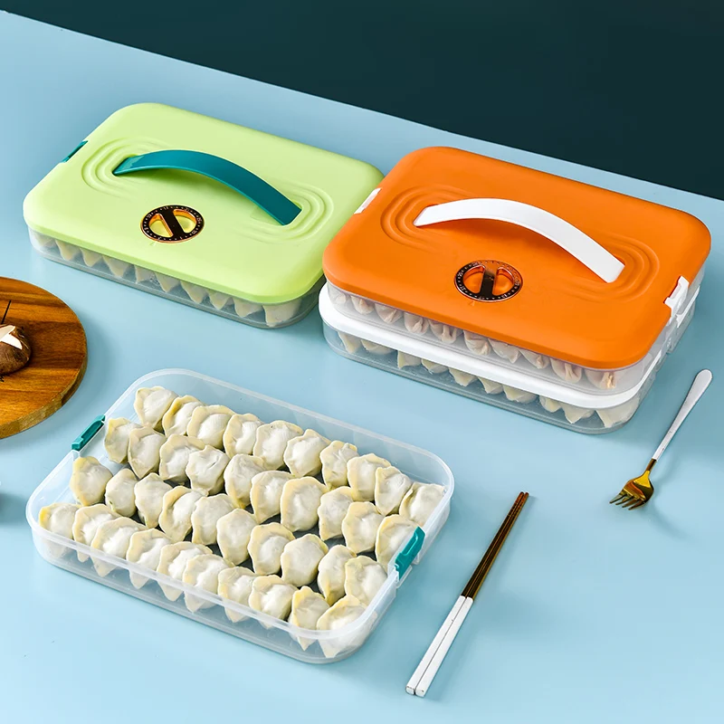 Household Fridge Storage Bins Trays For Dumplings Frozen Dumpling Box Freezing Container