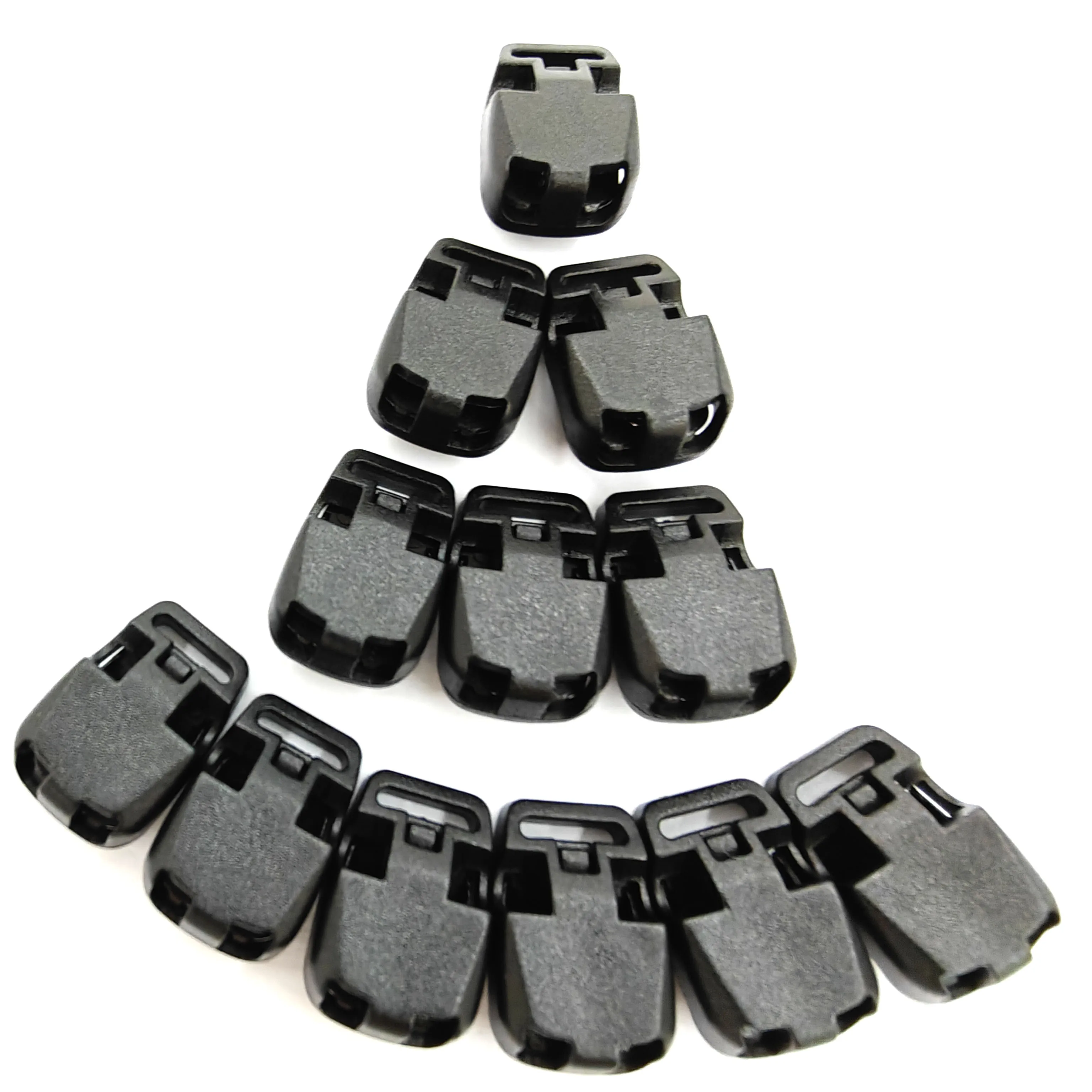 Hualian double hole rope buckle press type hanging clock, sold at a high quality and low price, used for bags, clothing etc