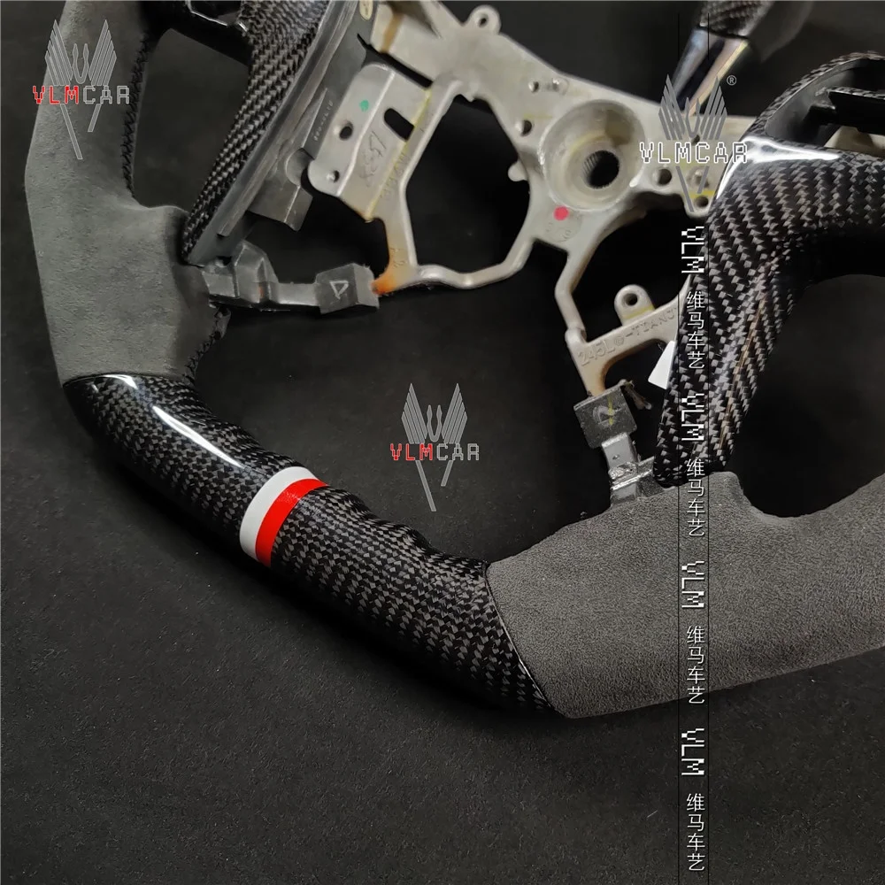 Private custom carbon fiber steering wheels/Trims for Fortuner/Innova/Hilux  with Trd color strip