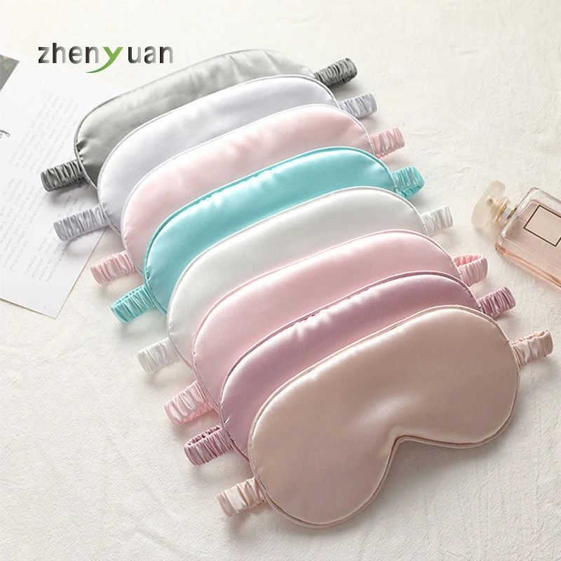 Оптовая продажа индивидуальный логотип частная торговая марка eyemask сатиновая шелковая маска для сна дорожная натуральная Регулируемая оттенок