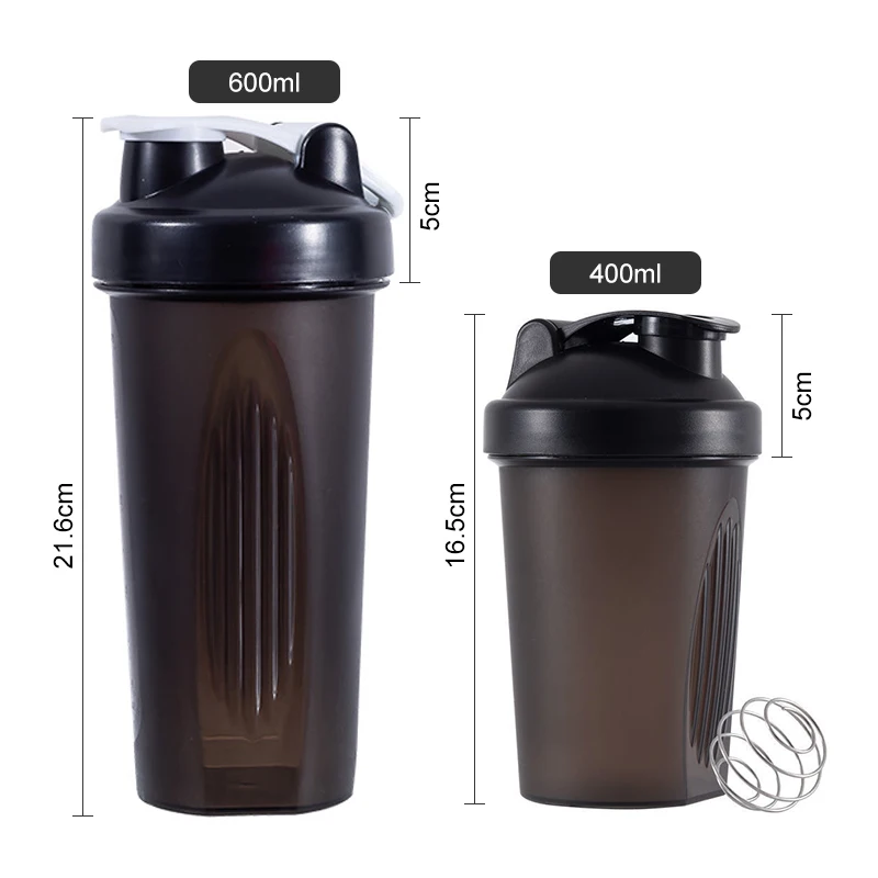 BPA free food grade 600ml empty gym plastic portable blend protein shaker bottle with lid