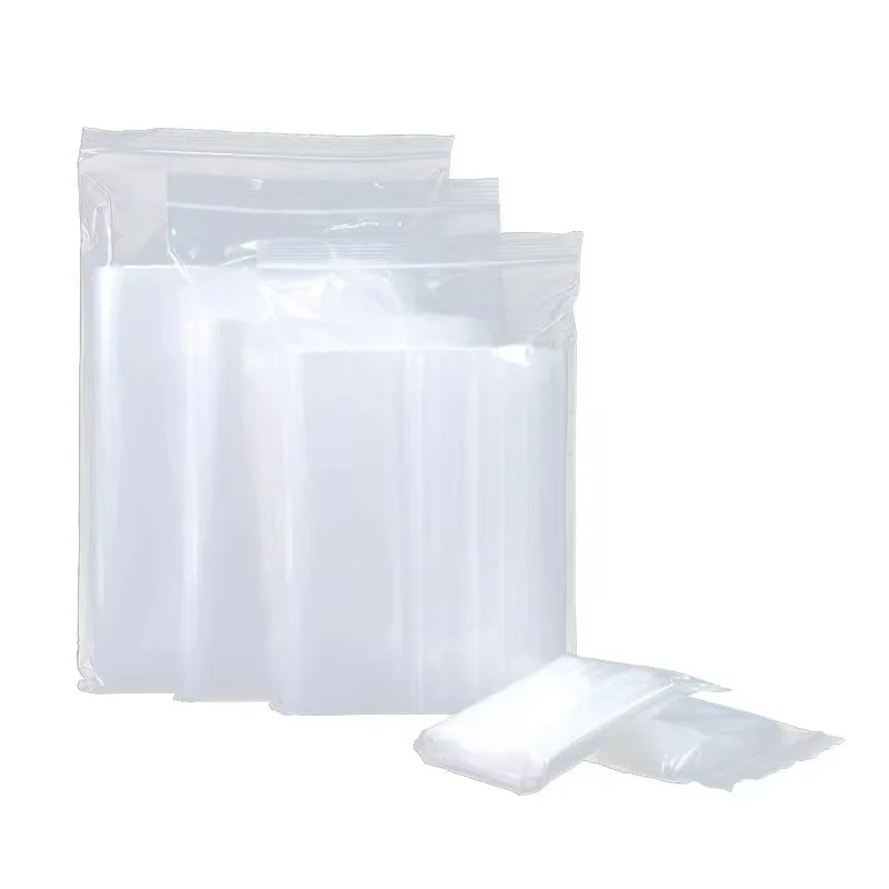 Factory direct sales transparent zip lock stand up pouch clear water proof plastic packaging 100 bag for beans snack food