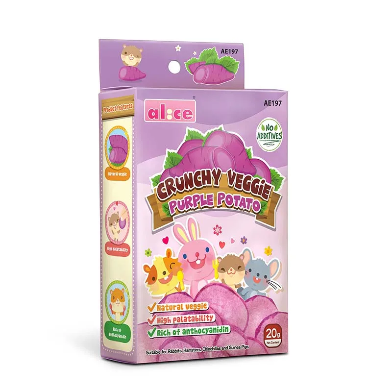 
Small Pets Treats Crunchy Veggie-Purple Potato 20g Hamster Feeding Treats For Hamsters 