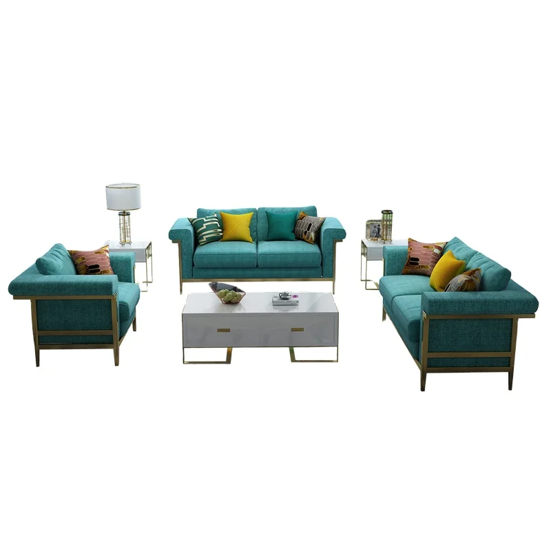 
Luxury L-shaped Corner Sofa With Chaise Lounge Sectional Sofa Set With Button Tufted 