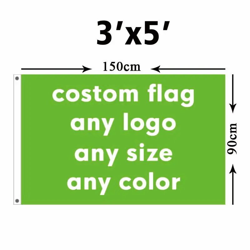 Custom size polyester printing club or team 3x5ft flag for football league flag